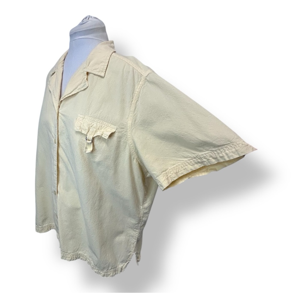 CB Casual Women's Plus Size Button Down Shirt Cotton Relaxed Butter Yellow 3X - Picture 3 of 8